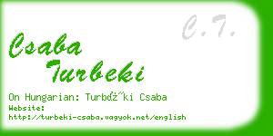 csaba turbeki business card